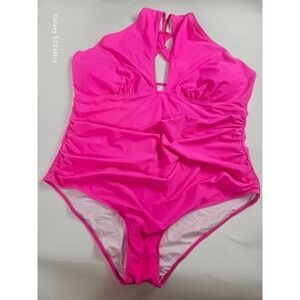 Women's sz28W, DACI, hot pink one piece swimsuit, NWT